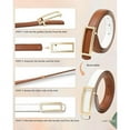 thumbnail image 2 of AWAYTR Women Reversible Leather Belt - Two-in-One Women Skinny Belt for Causal Jeans, 2 of 6