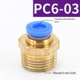thumbnail image 4 of 10pcs 4mm-16mm Copper Pneumatic Air Connector Adapter M5 1/8" 1/4" 3/8" 1/2" PC Air Pipe Precise Thread Connector Hose Fittings, 4 of 12