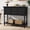 Black, variant on HLR Console Table with 2 Drawers, Retro Entryway Table with 2 Door Cabinets and Open Storage Shelf, Red