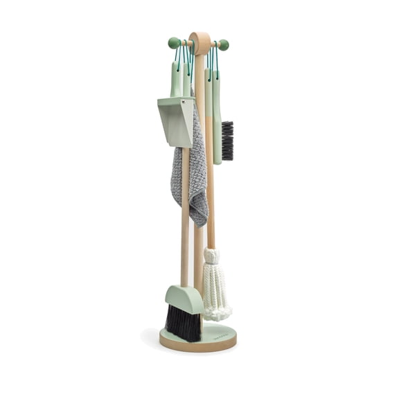 Moover Premium Wooden Pretend Play Cleaning Set For Kids 3y , Green