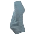 thumbnail image 2 of Doublju Women's Slim-Fit Ruched Long Pencil Skirt (Plus Size Available), 2 of 3