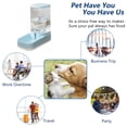 thumbnail image 5 of Automatic Dog Cat Feeder and Water Dispenser Gravity Food Feeder and Waterer Set with Pet Food Bowl - Sky Blue 3.8L Drink Waterfall, 5 of 5