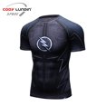 thumbnail image 1 of Camiseta Flash para hombre, ropa de secado rápido, camiseta de manga corta deportiva elástica para entrenamiento de correr, disfraz de Cosplay, camisetas para hombre adultoNegroMETRO Deng Xun unisex, 1 of 2