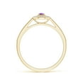 thumbnail image 2 of ANGARA Natural 0.06 Ct. Amethyst with Diamond Halo Ring in 14K Yellow Gold for Women (Ring Size: 3.5), 2 of 10
