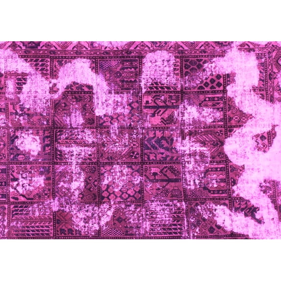 Ahgly Company Indoor Rectangle Abstract Pink Modern Area Rugs, 2' x 3'