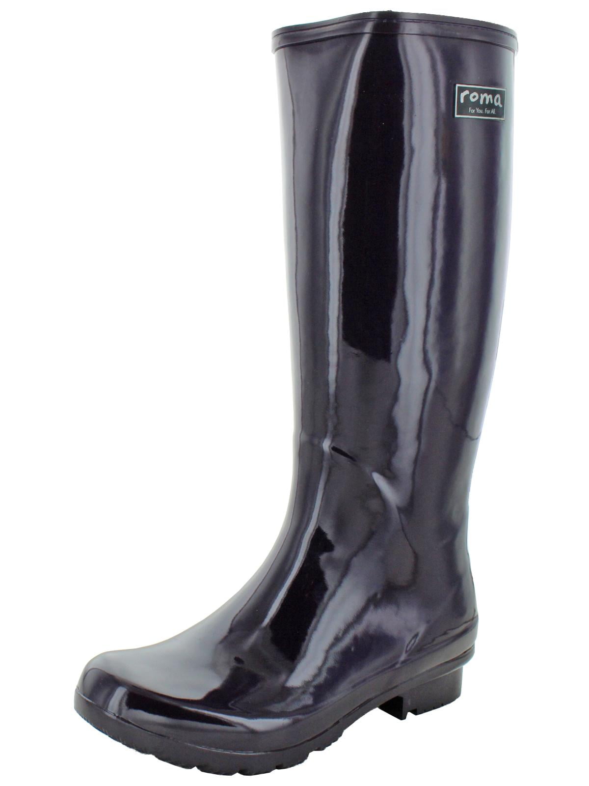 Roma - Roma Womens Emma Classic Rubber Waterproof Rain Boots - Walmart ...