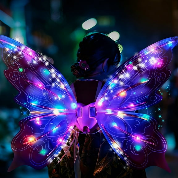 Kids Light Up Toy with Music and Motion LED Wings for Christmas Birthday Party Play(A)