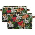 thumbnail image 2 of Coolnut Exotic Floral Storage Basket with Handles Collapsible Storage Bins Canvas Fabric Storage Organizer for Shelves Closet Bedroom Living Room 1Pack Decor Gifts, 2 of 7