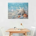 thumbnail image 2 of PRATYUS Canvas Wall Art Picture 20x16in for Living Room Bedroom Fall Decor Beach Shell Starfish 20x16in, 2 of 3