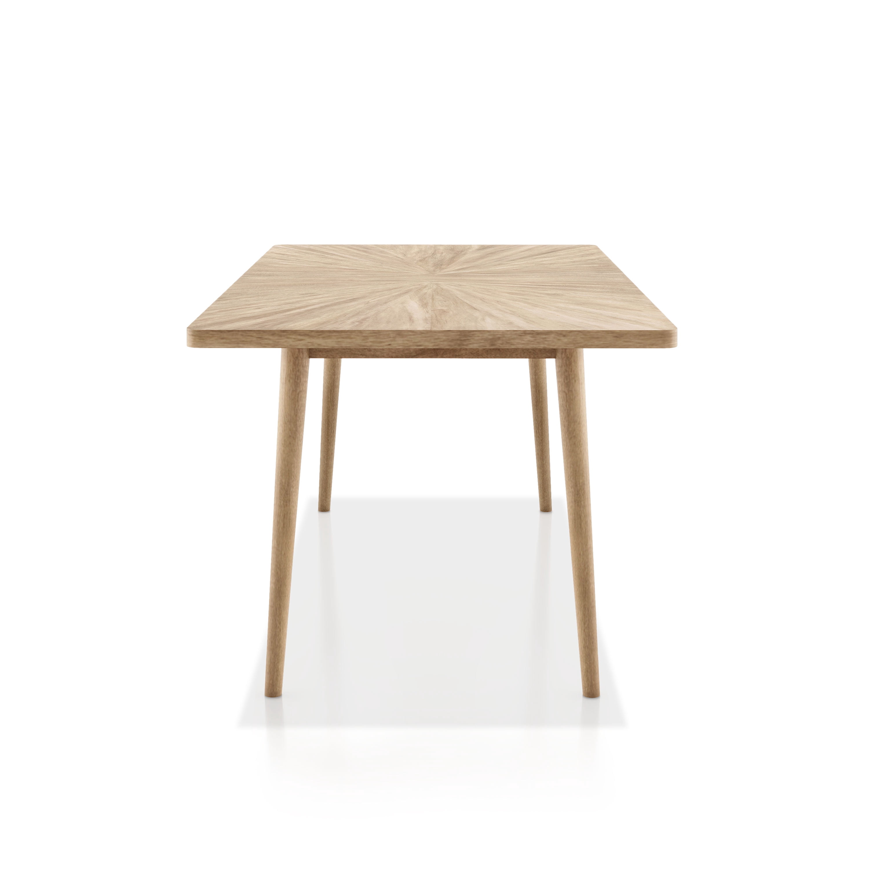 Furniture of America Ivren 68" Solid Wood Indoor Dining Table, Natural