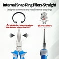 thumbnail image 2 of SPEEDWOX Circlip Pliers Internal Snap Ring Pliers with Straight Jaw 7 Inch Retaining Ring Plier Precision C Clip Pliers Fixed Tip Comfort TPR Handles, 2 of 7