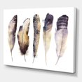 thumbnail image 3 of Designart Boho Ethnic Dark Gray Feathers I Canvas Wall Art, 3 of 4