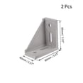thumbnail image 2 of Soporte de esquina, 80 mm x 80 mm para perfil de extrusión de aluminio serie 4040, 2 piezas (plata), 2 of 3