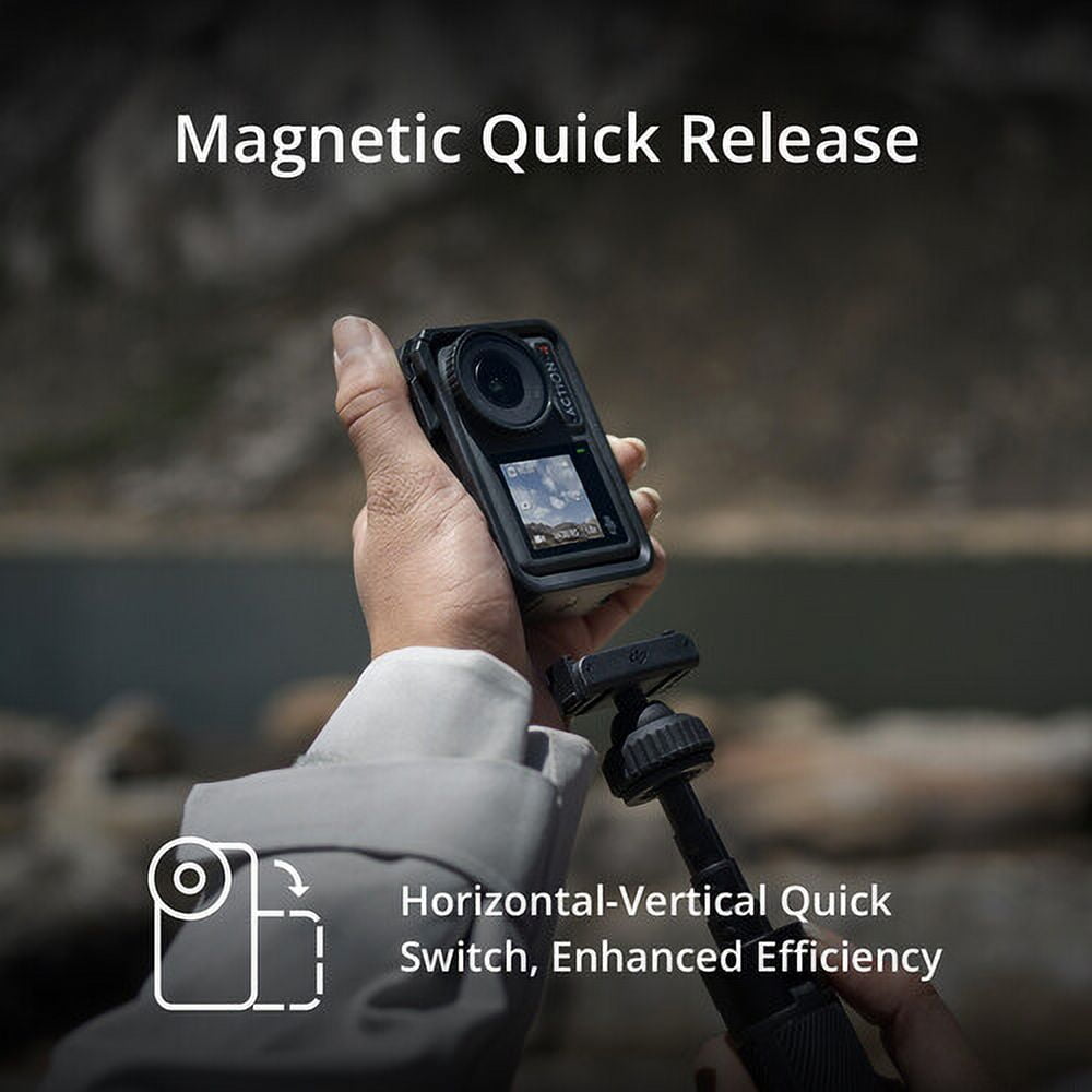 DJI Osmo Action 4 Adventure Combo Waterproof Action Camera with 4K UHD Video & Dual Screens (1/1.3" Sensor) Bundle with 64GB Card & 50-Piece Accessory Kit