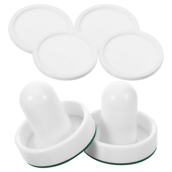 OFFIGAM Table Ice Hockey Game Replacement Pucks and Paddles Set White Accessories