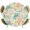 Green Brown, variant on Elastic Fitted Round Tablecloth, Teal Red Turtle Coastal Waterproof Stretch Table Cover for 45"-54" Tables, Summer Beach Nautical Coral Starfish Washable Outdoor Tablecloths for Patio, Picnic