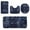 Dark Blue, variant on Bathroom Rugs Sets 4 Piece with Lid Cover Bathroom Shower Rugs with U-Shaped Contour Toilet Mat Absorbent Plush Bath Mats Non Slip Bath Rugs Machine Washable Bathroom Floor Mats