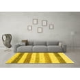 thumbnail image 3 of Ahgly Company Machine Washable Indoor Square Solid Yellow Modern Area Rugs, 7' Square, 3 of 4