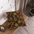 thumbnail image 5 of KLL Vintage Autumn Plants Butterfly Decorative Throw Pillow Covers Velvet Soft for Couch Sofa Bedroom Living Room Outdoor (No pillow core)- 18"x18", 5 of 5