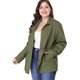 thumbnail image 4 of Chaqueutilitarcon cordón cuello alto talgrande pamujer Verde Ejercito XXL, 4 of 6