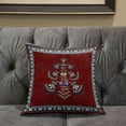thumbnail image 5 of Amrita Sen Mughal Buta Throw Pillow in Red 16x16, 5 of 5