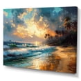 thumbnail image 2 of Designart "Green And Blue Coastal Escapes" Beach Wall Decor, 2 of 5