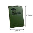 thumbnail image 3 of PVC Pocket Rainproof Notepad, Waterproof All-Weather Notebook, Outdoor Camping Hiking Paper Pad with Protective Cover, Green, 3 of 9