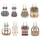 thumbnail image 4 of Pendientes boho exquisitos bohemian niña oído colgados geométricos con borlas arenero de aro de San Valentín regalos para playa 1 par Inevent AP009550-08B, 4 of 6