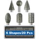 thumbnail image 1 of Juego de brocas de diamante Sworker, 20 unidades, 120 granos, para Dremel, 1 of 9