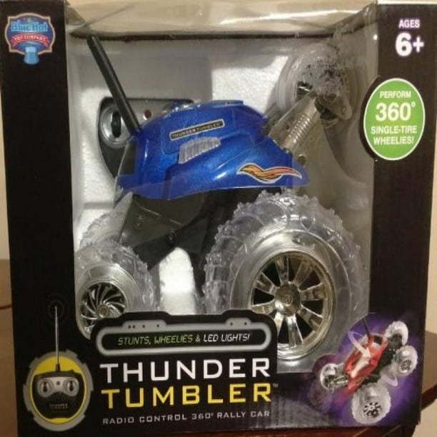 blue hat toy company thunder tumbler rc spinning car 1645854