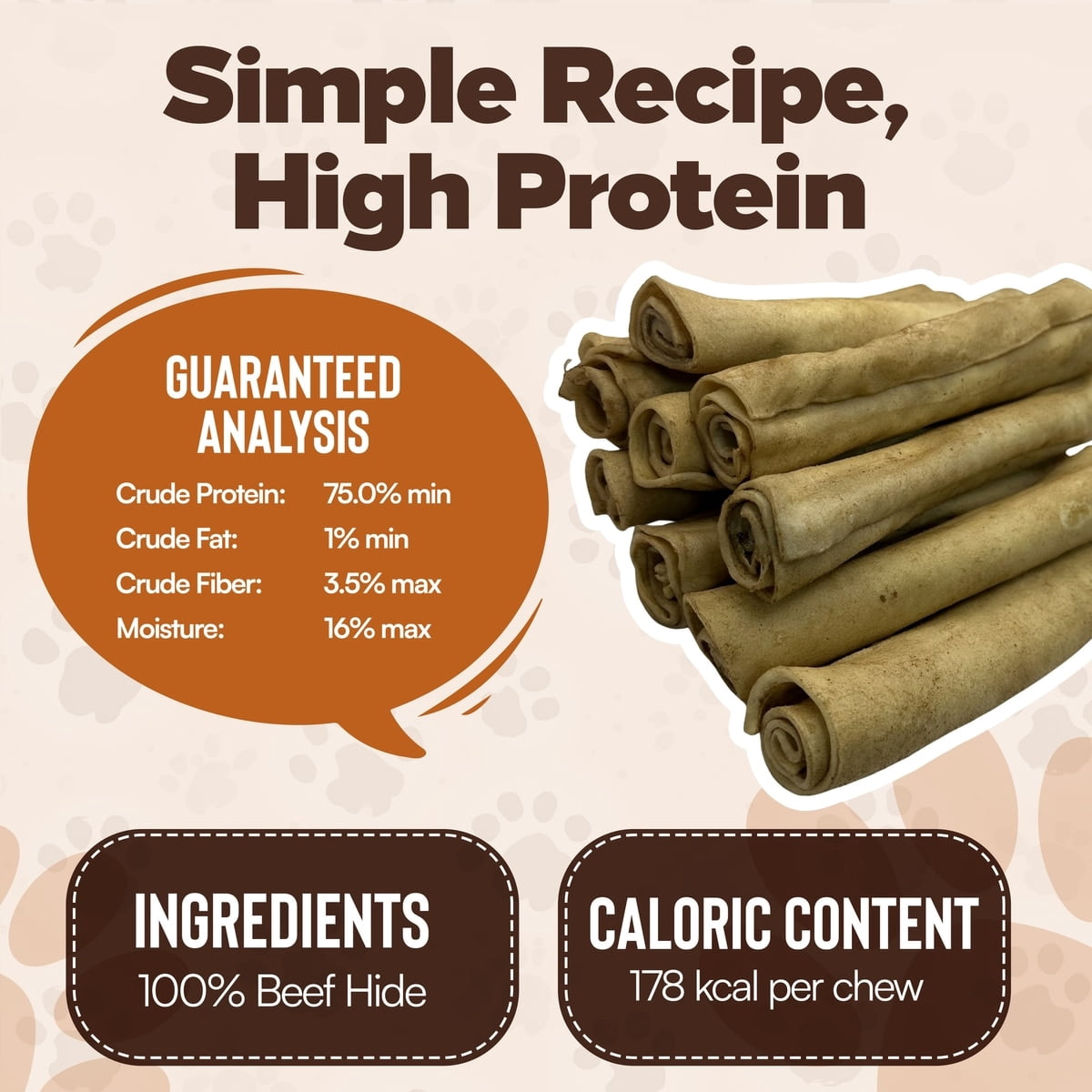 Retriever Rolls 7 to 8-in Chicken Flavor Rawhide Dog Chew Treats, 24 CT