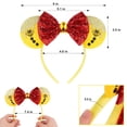 thumbnail image 4 of FANYITY Orejas de Minnie navideñas, diadema con orejas de lentejuelas de Mickey para niños, niñas, mujeres, viaje de Halloween y Disney (Winnie), 4 of 4