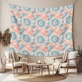 thumbnail image 2 of Teal Orange Small Tapestry for Bedroom Wall Hanging Tapestry,Modern Tie Dyeing Contemporary Abstract Art Ceiling Backdrop Tapestries Poster Blanket Wall Decor for Teens Room Living Room 23" x 28", 2 of 8