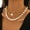 N-592, variant on NICKSUN Pearl Necklaces for Women Layered Baroque Beaded Chain Fashion Jewelry Renaissance Style Accessories