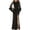 Black, variant on Jdlsppl Women's Maxi Sequin Dress Illusion Mesh Sleeve Elegant High Slit Scoop Neck Semi Formal Business Dressy Slim Fit Evening Party Long Dress Black 12