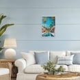 thumbnail image 2 of Stupell Industries Pink Coastal House & Palms White Framed Giclee Art, design by LSR Design Studio, 18 x 12, 2 of 8