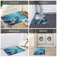 Colorful Underwater Plant Turtle Bathroom Rugs Non Slip Washable