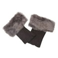 thumbnail image 2 of LYXSSBYX Fuzzy Socks for Women Hot Sale Clearance Womens Boot Cuffs Winter Plush Knit Leg Warmers Boot Topper Socks 2 Pairs, 2 of 3