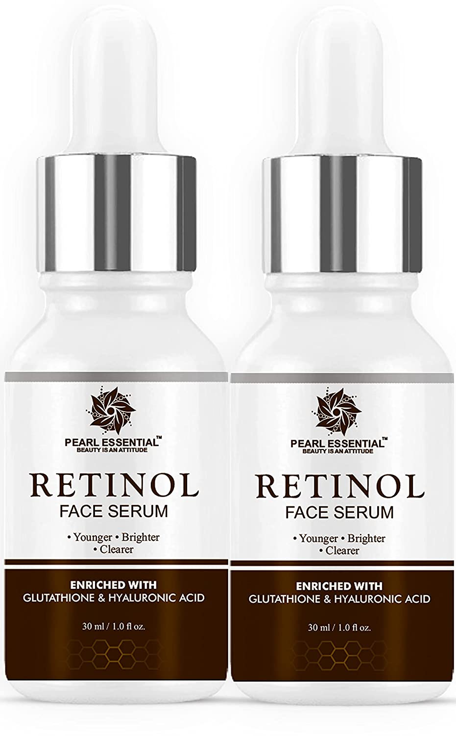 Pearl Essential Retinol Face Serum with Hyaluronic Acid for Women & Men- 1.0 fl oz