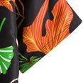 thumbnail image 5 of Ecqkame Men's Hawaiian Tops Short Sleeves Printed Button Loose Shirts Summer Casual Lightweight Beach Shirts Black M, 5 of 8