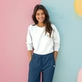 thumbnail image 3 of Dalix Cappuccino Embroidered Jogger Pant Soft Fleece Relaxed Fit Lounge Womens in Blue L Large, 3 of 5