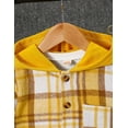 thumbnail image 4 of Fdqin Boys Outfit Sets 2Pcs Flannel Plaid Shirt and Pants Set Hoodie Sweatsuit for Fall Winter Spring Kids Clothes Yellow 9-10 Years, 4 of 8