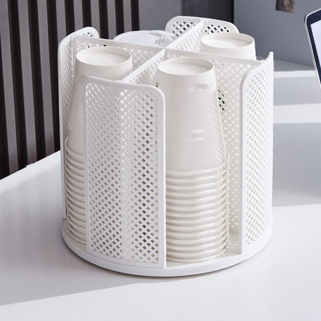 Rotating Plastic Paper Cup Organizer for Coffee, Milk Tea Shops, and Desktop Storage