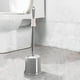 thumbnail image 4 of Juego compacto de cepillos para inodoro con soporte | Limpieza de 360 grados para baños de casa, oficina y escuela | Diseño de plástico rosa o gris | Organización que ahorra espacio, 4 of 6