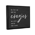 thumbnail image 2 of Stupell Industries Religious Family Quote Serve The Lord Humorous Phrase Graphic Art Jet Black Floating Framed Canvas Print Wall Art, Design by Lettered and Lined, 2 of 5