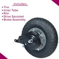 thumbnail image 4 of AlveyTech Rear Wheel Assembly with Tire/Tube/Rim/Sprocket/Brake for The Razor E300 E-Scooter (V-41+), 4 of 7