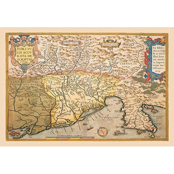 Map of Southern Europe-Fine Art Canvas Print (20" x 30")