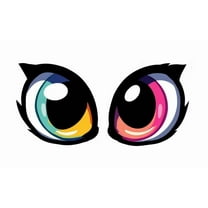 1 Pair Colorful Eyes Anime Car Decal, Peeking Cute Anime Sticker for Car Window, Bumper, Laptop, Kawaii Otaku JDM Manga Aesthetic Vinyl, Waterproof & UV Resistant Car Accessory (2Pcs)