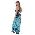 thumbnail image 2 of Riviera Sun Women's Rasta Maxi Summer Dress - Long Sundress with Adjustable Removable Straps (Black Turquoise Splatter, Medium), 2 of 3