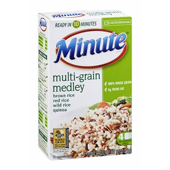 Minute Rice and Quinoa Pre-Portioned Bags 12 oz (Pack of 48)